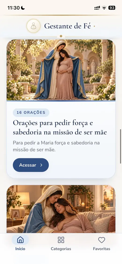 Tela 6 do aplicativo Gestante de Fé