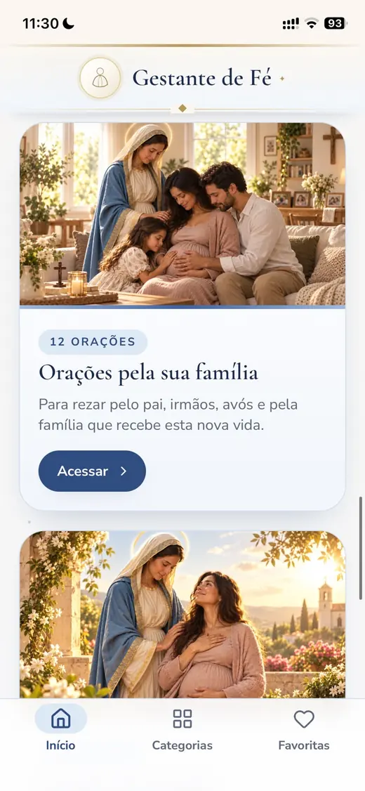 Tela 8 do aplicativo Gestante de Fé