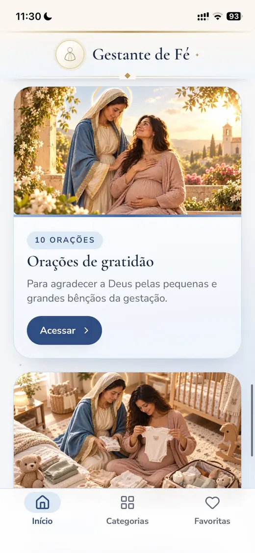 Tela 9 do aplicativo Gestante de Fé