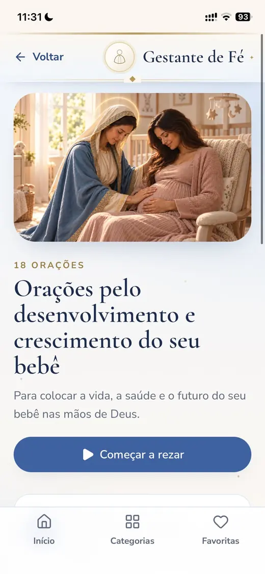 Tela 10 do aplicativo Gestante de Fé