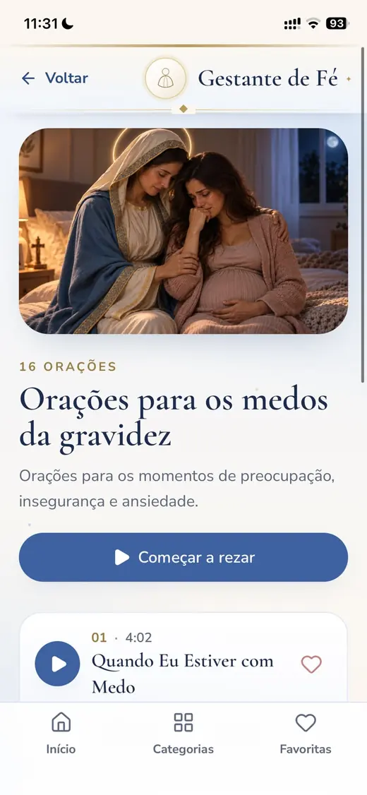 Tela 13 do aplicativo Gestante de Fé