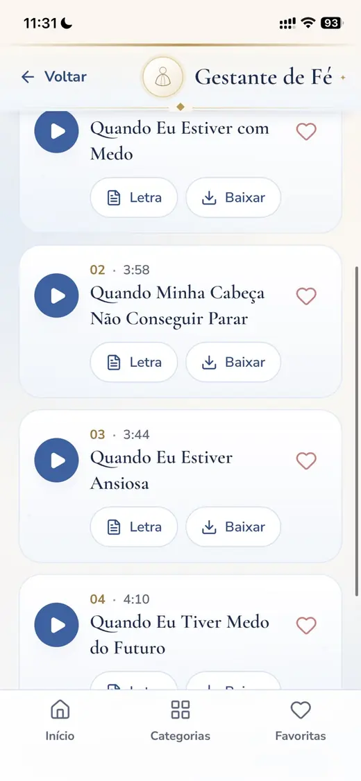 Tela 14 do aplicativo Gestante de Fé