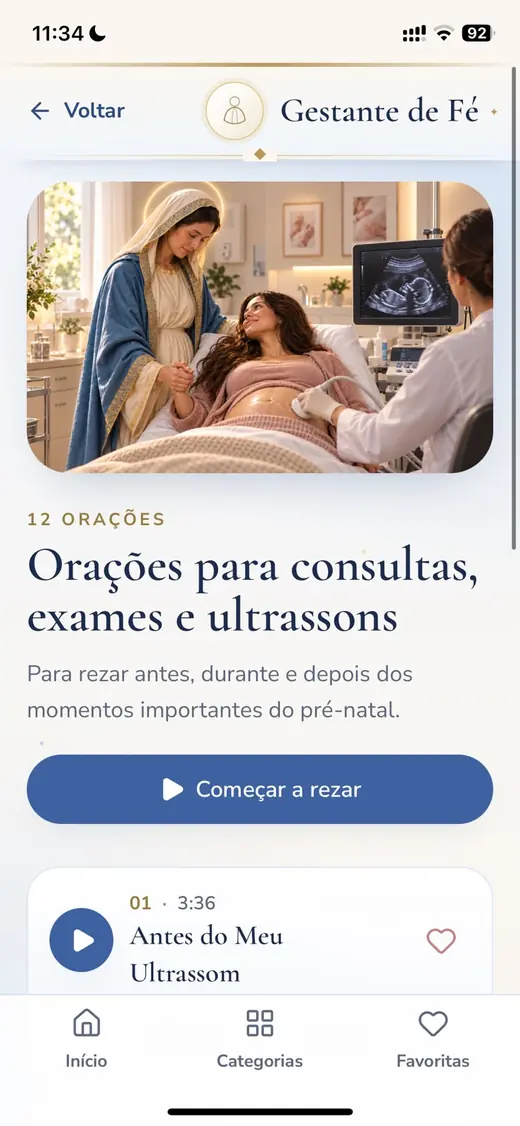 Tela 16 do aplicativo Gestante de Fé