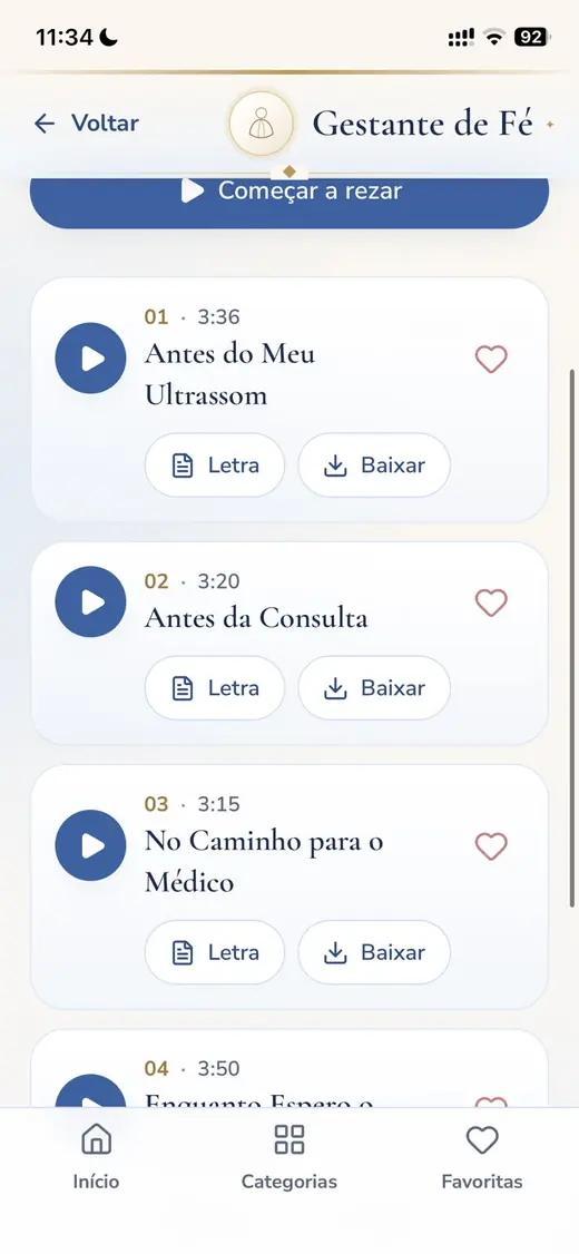 Tela 17 do aplicativo Gestante de Fé